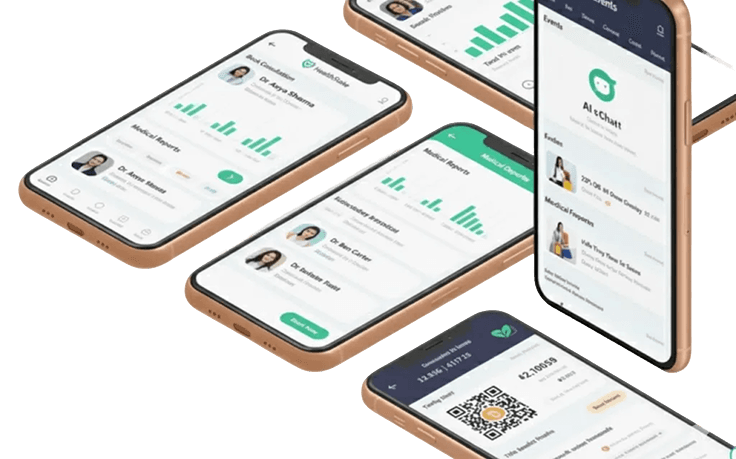 Health Stake App on phones